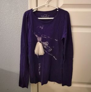 JCrew Crewcuts Purple Ballerina Long Sleeve Shirt